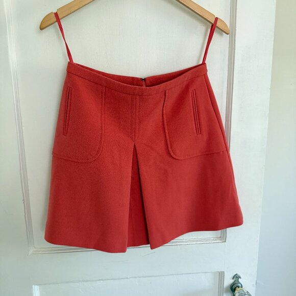 Maeve | Pink Cheri Classic Basic Zipper Pleated Mini Skirt - Picture 3 of 5